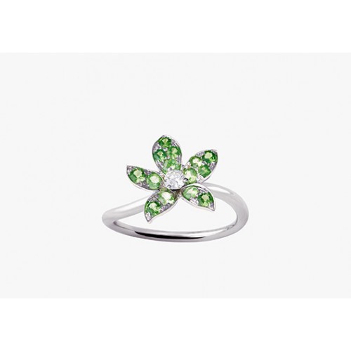 Ring L’essentielle SM WG Diamond Green Sapphire 056